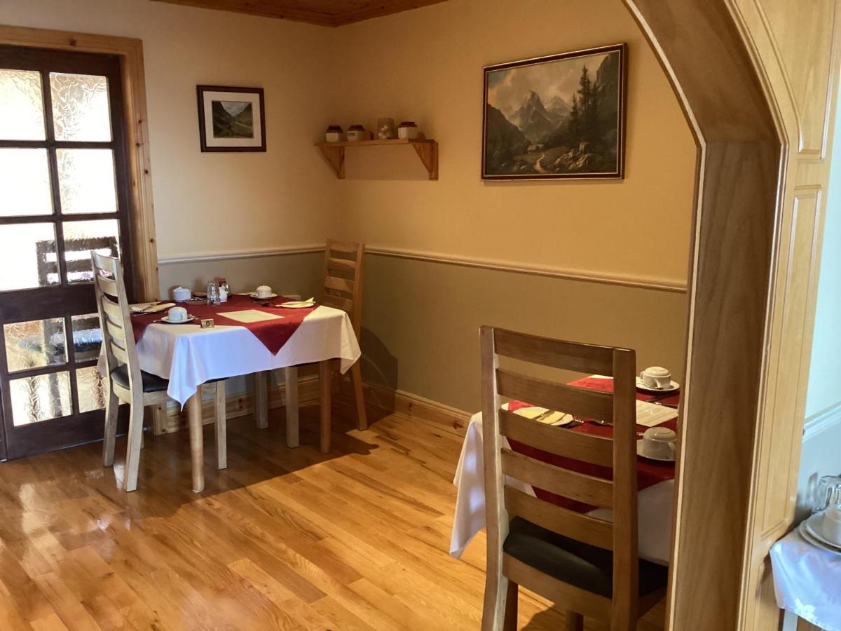 Breakfast dining room set for guests