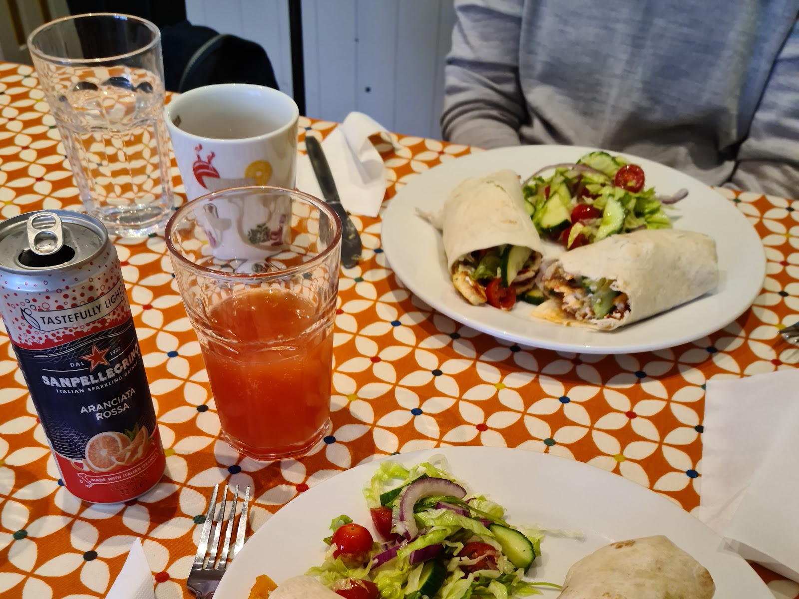 Lunch wraps and salad